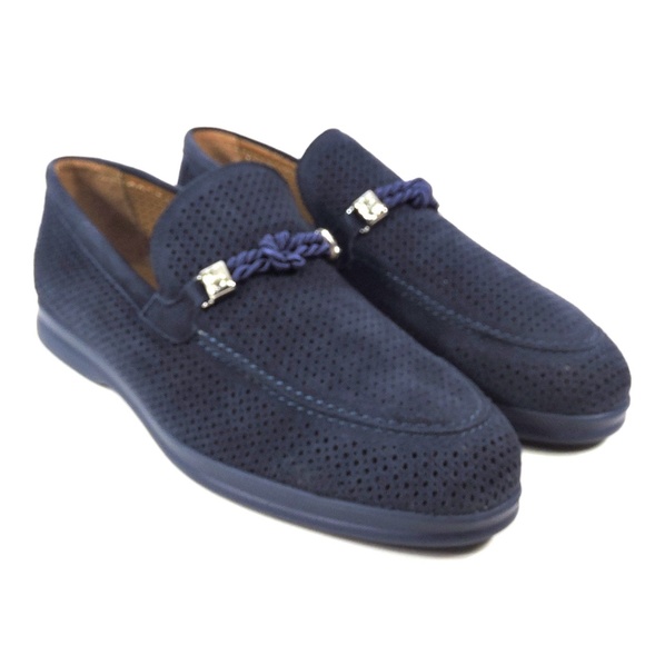 CASADEI ?? MENS BLUE SUEDE COMFORT SUMMER LOAFERS main image 6